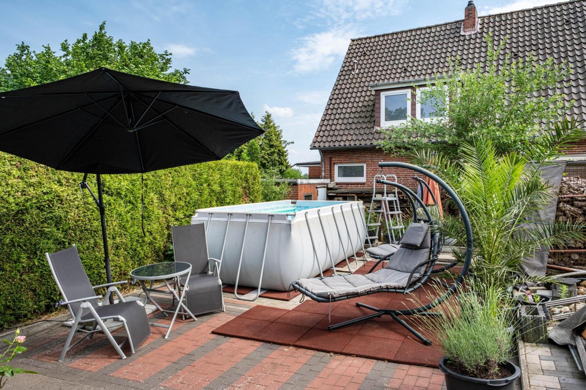 Ferienwohnung Am Elbstrom 슈타데 외부 사진
